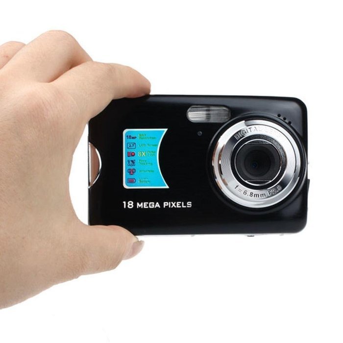POTO 18MP 2.7 In TFT LCD Digital Video Recorder Camera BLACK N5