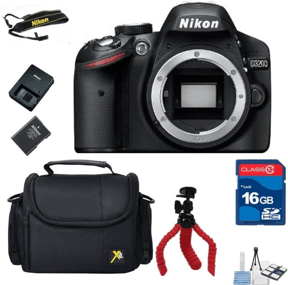 Top Value Bundle For D3200 DX DSLR (Body Only) + 16GB In Memory + Camera Carry Case + Flexible Tripod + 6pc Starter...