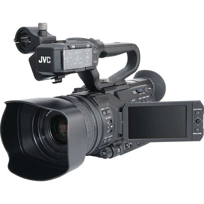 JVC GY-HM200U Ultra 4K HD 4KCAM Professional Camcorder & Top Handle Audio Unit with XLR Microphone + 64GB Card... N4