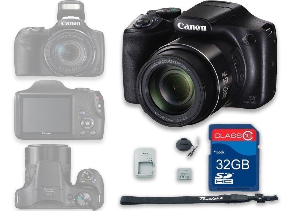 Canon PowerShot SX540 HS with 50x Optical Zoom and Built-In Wi-Fi - International Version N2