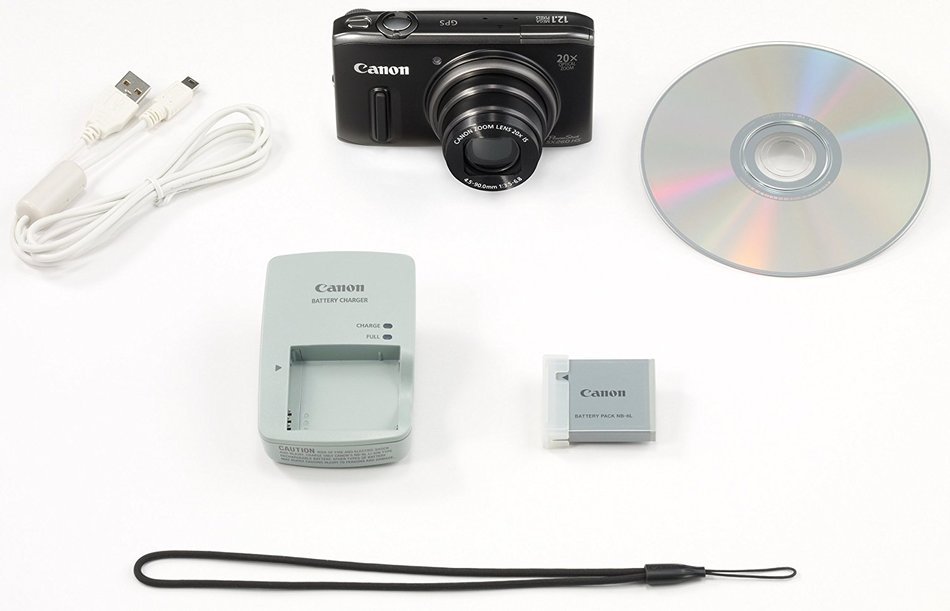 20 Times As Many Canon Digital Camera Powershot Optical Zoom Gps Function Pssx260hs - International Version (No... N2