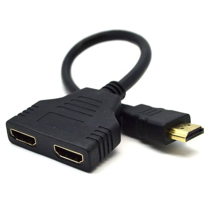 REDGO HDMI Male To Dual HDMI Female 1 to 2 Way Splitter Adapter Cable Converter For HDTV,Support Two TVs The Same... N6