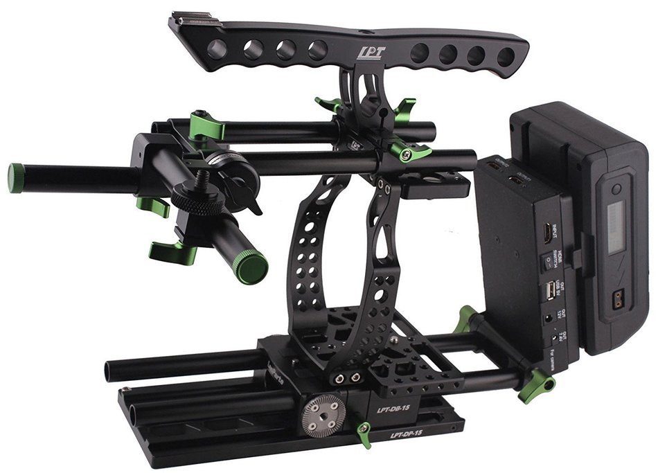 Camera Cage Rig with 150Wh Li-ion Battery Battery Pinch for BMCC BlackMagic Camera Kit