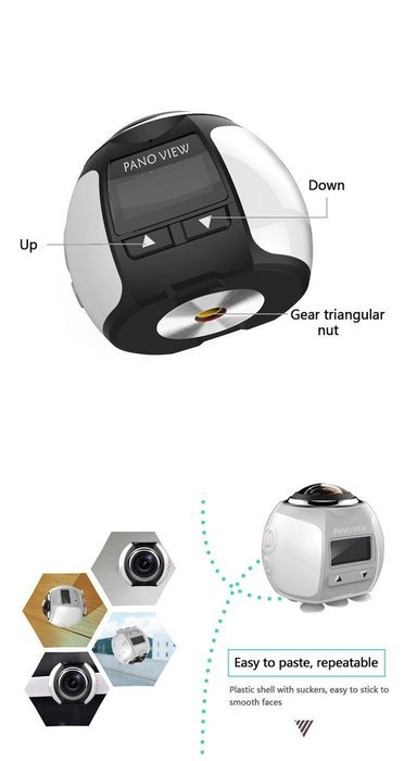 Mini Wifi 360 Degree Panoramic Camera 24482448 Ultra HD 4K Sport Camera N4