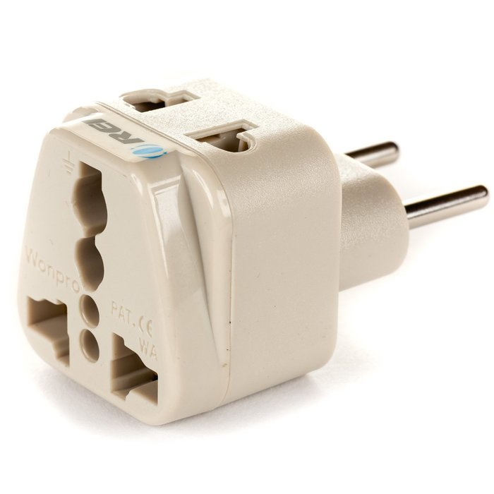 OREI 3 in 1 Continental Europe Travel Adapter Plug with USB and Surge Protection - Type C - Turkey, Italy & More N15