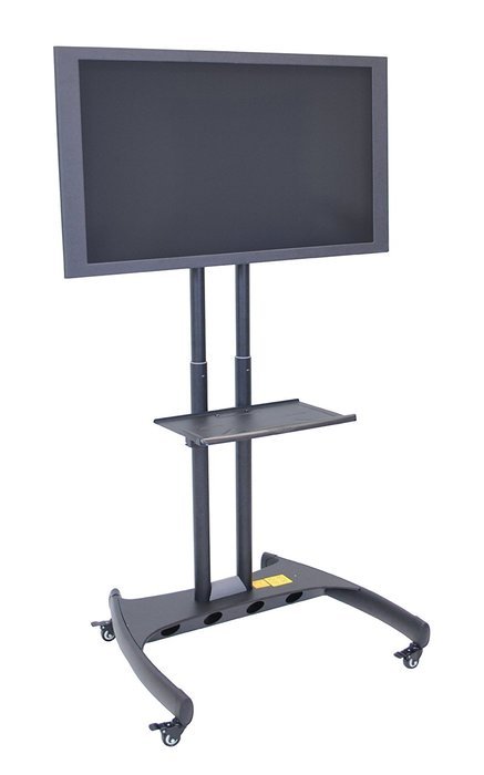 LUXOR FP3500 Flat Panel Cart Rotating and Adjustable Height LCD/LED Mount, 62.5" H x 32.75" W x 28.75" D, Black N5
