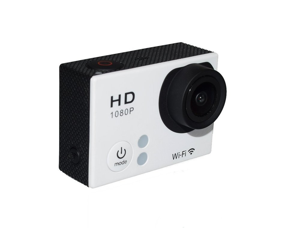 HD 1080P Sports Mini Wifi Video Camera 2" TFT Screen Action Diving with Waterproof Helmet Mount Kit SD05W(white)
