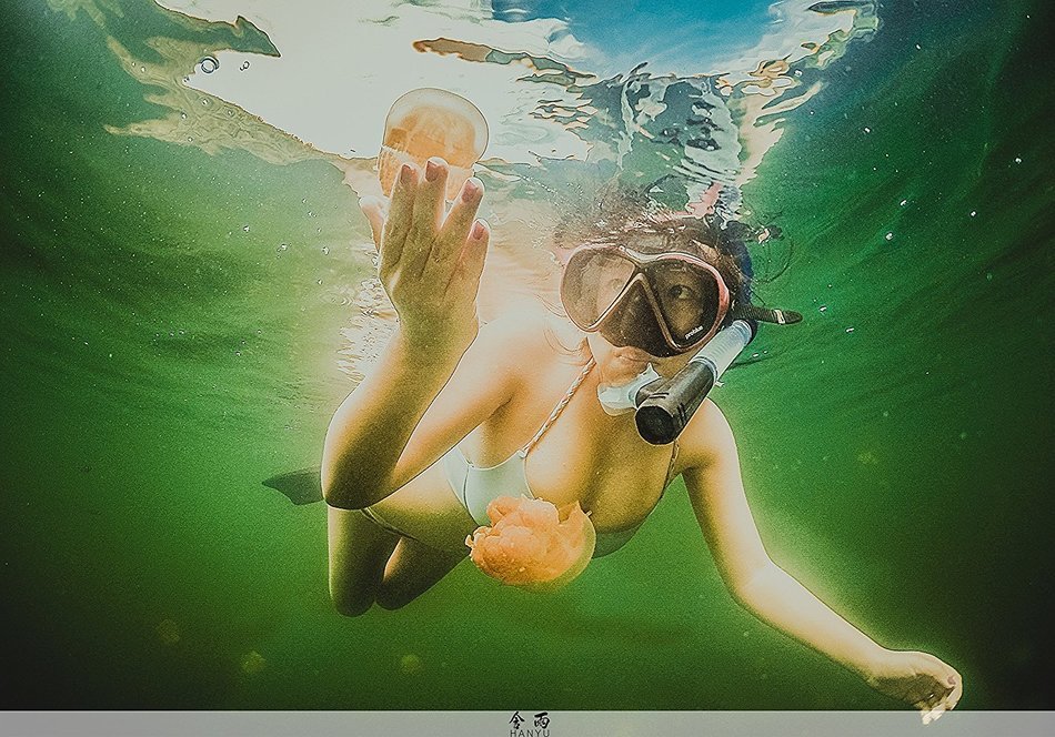 TELESIN 6" Underwater T03 Dome Port with Pistol Trigger Gadget for the Gopro Hero3/3+/4---Orange N3