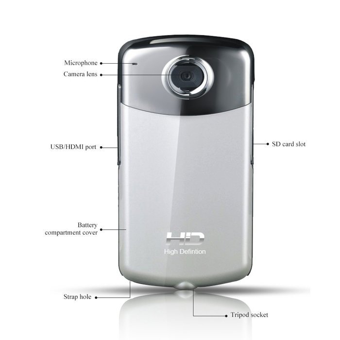 MARVUE V80 FHD Digital Video Recording 1080P Camcorder Blue-Ray Touch Button 3.5 Inch HD Screen (YELLOW) N17