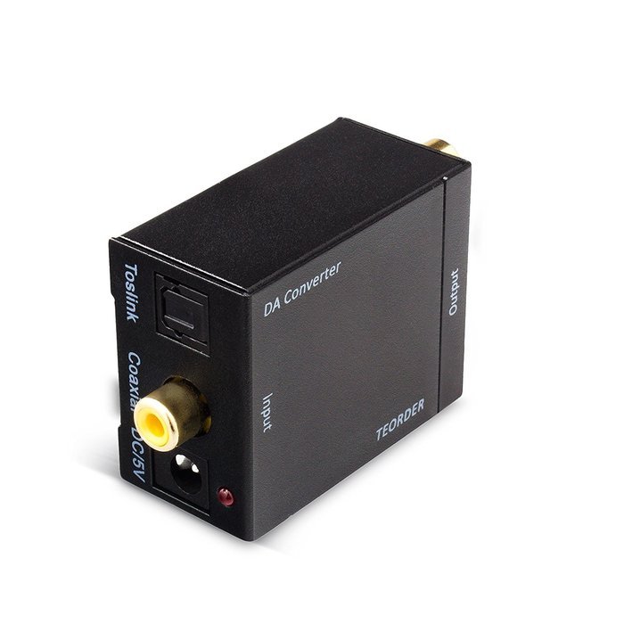 TEORDER Digital Optical Coaxial SPDIF Toslink to Analog Audio Converter with Power Adapter Updated Version DAC... N3