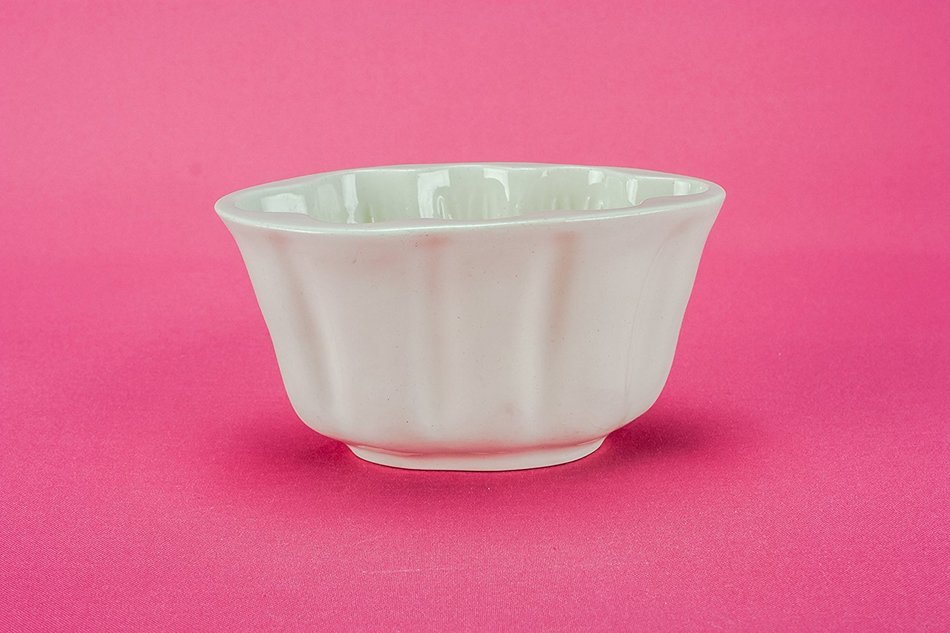 Antique Rustic Stoneware Copeland BAKING MOULD Retro White Victorian Small Christmas Service Dish Circa 1900 English LS N2