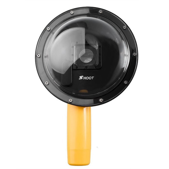 SHOOT 6" Dome Port with Underwater Waterproof Housing, Transparent Acrylic Lens, Floating Grips for GoPro Hero... N2