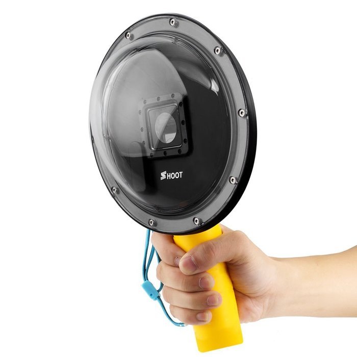 SHOOT 6" Dome Port with Underwater Waterproof Housing, Transparent Acrylic Lens, Floating Grips for GoPro Hero... N3
