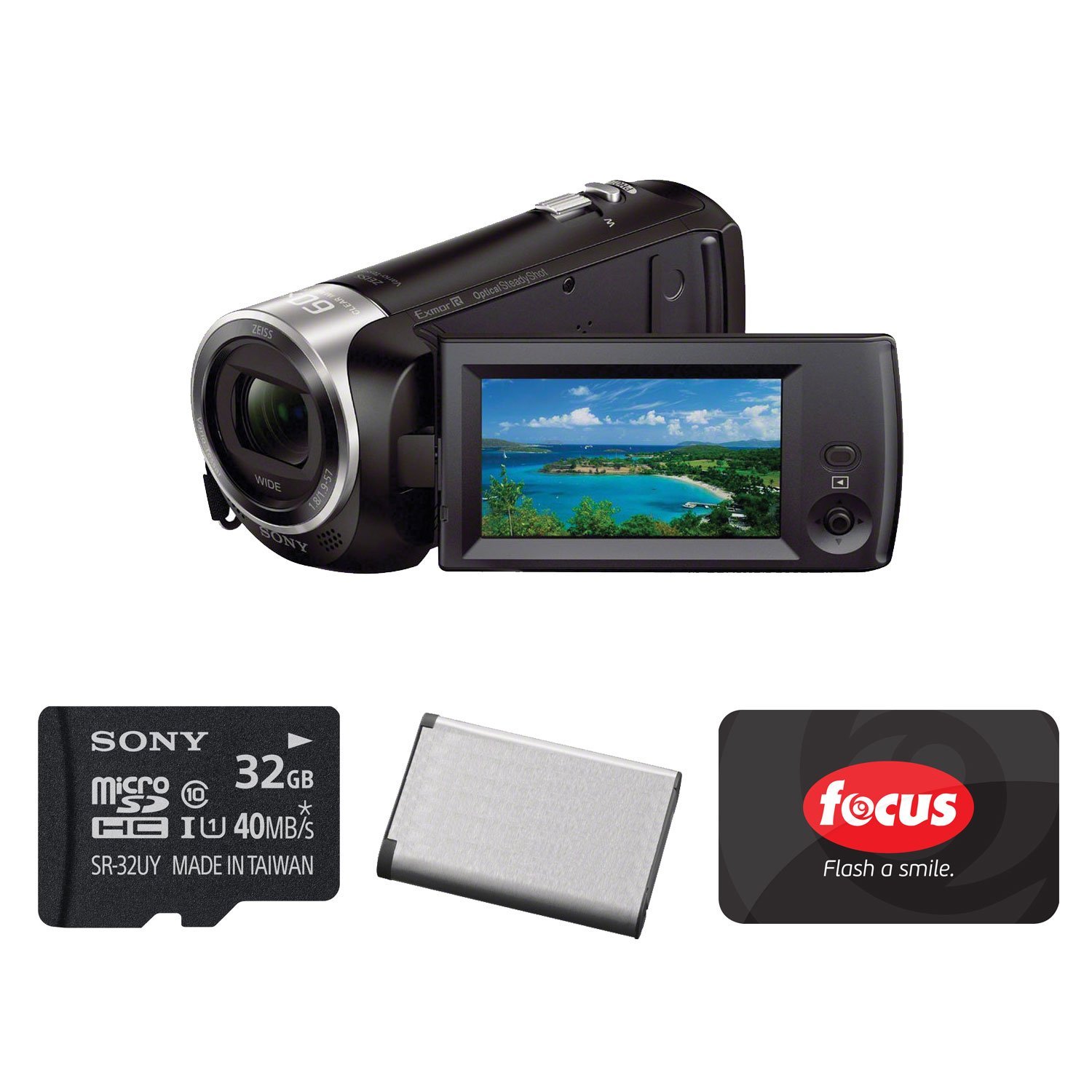 Sony HD Video Recording HDRCX405 HDR-CX405/B Handycam Camcorder (Black ...