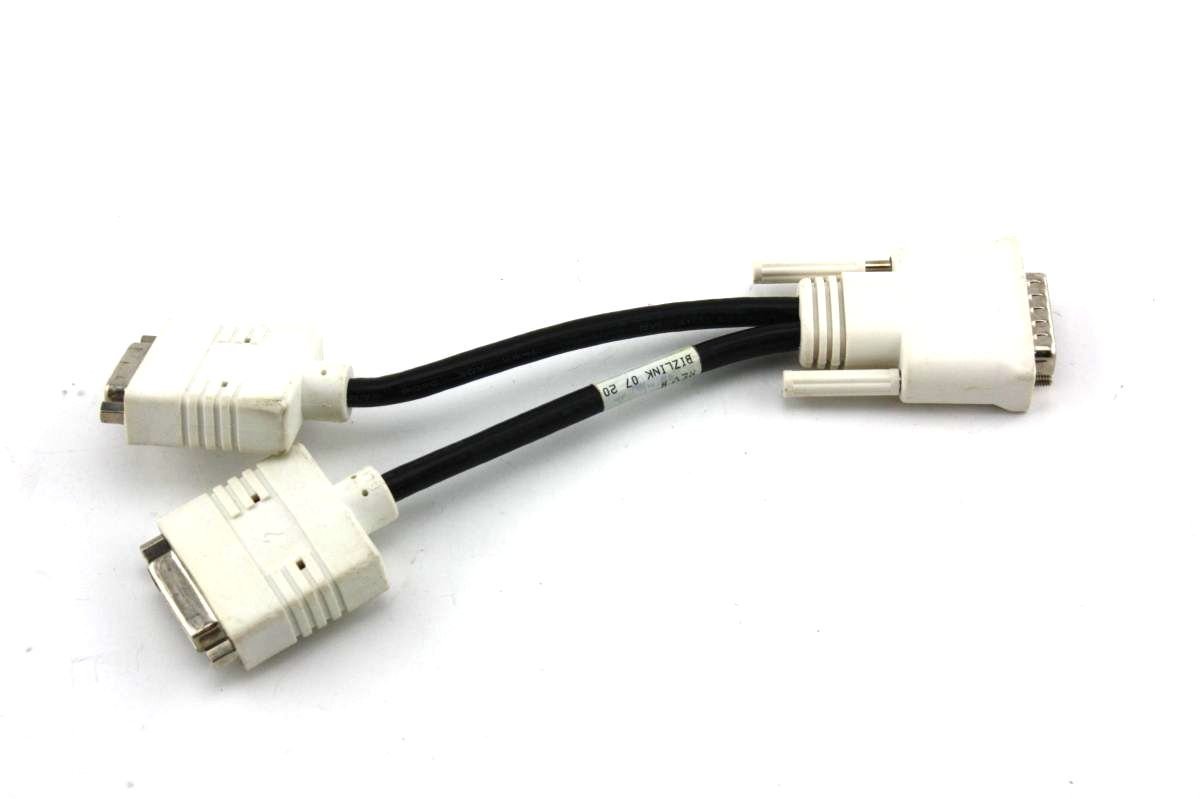 HP (1) DMS-59 Male to (2) DVI-I Dual Link Female Video Splitter Cable ...