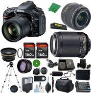 Nikon D610 International Version - No Warranty, 18-55mm f/3.5-5.6 AF-S DX VR, Nikon 55-200mm f4-5.6G VR, 2pcs...
