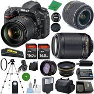 Nikon D750 International Version - No Warranty, Nikon 18-55mm VR Lens, Nikon 55-200mm f4-5.6G ED VR, 2pcs 16GB...