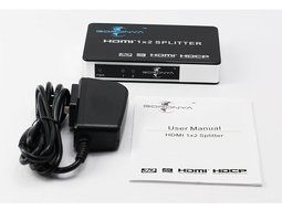 Goronya 1 x 2 HDMI V 1.4 Amplifier Splitter for Ultra HD 4K and 3D N6