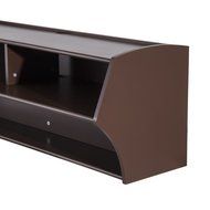 HomCom 49&rdquo; Wall Mounted Floating Media Console - Black N14