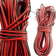 Ksmile&reg;10M 33feet 20AWG Extension Cable Wire Cord for Led Strips Single Colour 3528 5050, 2 Pin Red/Black Hookup... N6