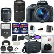 Canon Rebel SL1 w/ 18-55 &amp; 75-300mm lenses + Promotional Holiday Bundle N3