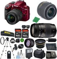 Nikon D3400 24.2 MP CMOS Digital SLR, NIKKOR 18-55mm f/3.5-5.6 Auto Focus-S DX VR, Tamron 70-300mm DI LD Zoom,... N2