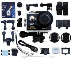 HPRO Black 4.0 Sports Action Waterproof Camera 170&deg; Wide View Full HD1080p 12MP 30m/92 Feet Water Resistant WiFi... N2