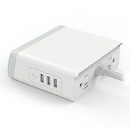 EasyAcc Multiple USB Charger 7.2 A 3 Ports Desktop USB Charging Station with 2 Surge Protected Outlets and 5ft... N3