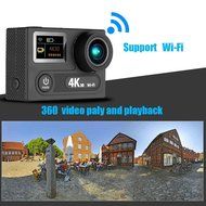 Andoer&reg; 2 Inch Sports Action Camera Dual Screen LCD Ultra HD 360 VR Play Wifi 4K 30fps 1080P 60fps 12MP 170&deg; Wide-angle... N4