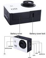 Digi4U Wifi 12Mp 1080P Waterproof HD Helmet Sport Action Video Camera Cam Dv Dvr Silver N4