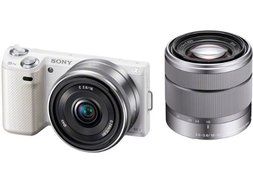 SONY DSLR ? NEX-5N Double lens kit White NEX-5ND/W - International Version (No Warranty) N2