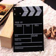 Kingfansion New Director Video Scene Clapperboard TV Movie Clapper Board Film Slate Cut Prop N3