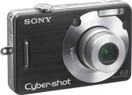 Sony Cyber-shot DSC-W50 6MP Digital Camera with 3x Optical Zoom Black