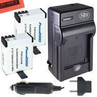 Pack of 2 Batteries and Charger for SJCAM SJ4000, SJ5000, SJ6000, and GeekPro Cameras