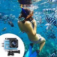 Excelvan Q8 Full HD 4K 1080P Waterproof Sports Action Camera kits with 2.0 Inch WIFI 16MP Accessories (Blue) N6