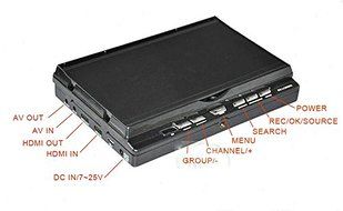 RX LCD5806 5.8GHz 7inch 40 Channels Raceband LCD Diversity Receiver DVR Monitor for RC FPV (black) N2