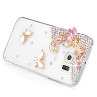 YOKIRIN Galaxy S6 Edge Case, 3D Handmade Luxury Crystal Rhinestone with TWO Cute Hairy Ice... N8