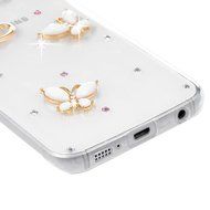 YOKIRIN Galaxy S6 Edge Case, 3D Handmade Luxury Crystal Rhinestone with TWO Cute Hairy Ice... N9