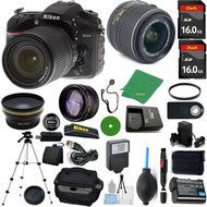 Nikon D7200 DSLR - International Version (No Warranty), 18-55mm f/3.5-5.6 DX VR, 2pcs 16GB Memory, Camera Case...