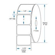 800512-105 Compatible KENCO&reg; Brand 1.25 inch x 1 inch with perf Direct Thermal Labels to fit Eltron or Zebra Printers...