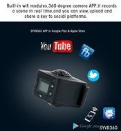 VIGICA 720 Degree Panoramic Video Camera 0.96'' LCD 1440*1080PP 220 Degree Fisheye Wild-angle Lens Video Capture... N6