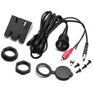 RAYSUN 1 Meter USB and 3.5mm AUX Extension Flush Mount - USB Dash Mount for Car Boat Motorcycle N31