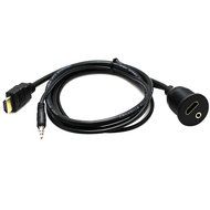 RAYSUN 1 Meter USB and 3.5mm AUX Extension Flush Mount - USB Dash Mount for Car Boat Motorcycle N33