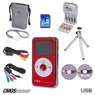 DXG USA DXG-V567VR HD 720p High-Definition Mini Camcorder Value Pack (Red) (Discontinued by Manufacturer)