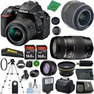 Nikon D5500 DX-Format DSLR Digital Camera Body, Nikon 18-55mm VR Lens, Tamron 70-300mm DI LD Zoom, 2pcs 16GB ZeeTech...