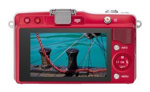 Olympus PEN E-PM2 Red 16.1MP w/ 14-42mm&amp;40-150mm Lens Kit - International Version (No Warranty) N11