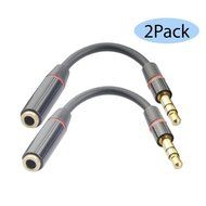 Seadream 2Pack 3-Pole Coiled 3.5mm Male Right Angle to 3.5mm Male Right Angle Stereo Audio Spring Aux Cable for... N9