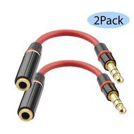 Seadream 2Pack 3-Pole Coiled 3.5mm Male Right Angle to 3.5mm Male Right Angle Stereo Audio Spring Aux Cable for... N10