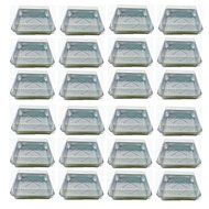 Set of 24 Durable Foil Disposable Aluminum 7 3/8" x 7 3/8" Square Cake Pans With Lids (24) N8