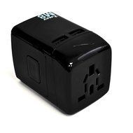 OREI 3 in 1 Continental Europe Travel Adapter Plug with USB and Surge Protection - Type C - Turkey, Italy &amp; More N18